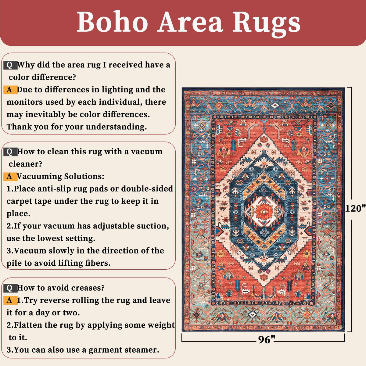 SERISSA distressed oriental design complements living room decor
