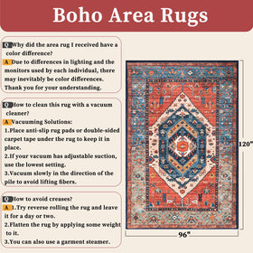 SERISSA distressed oriental design complements living room decor