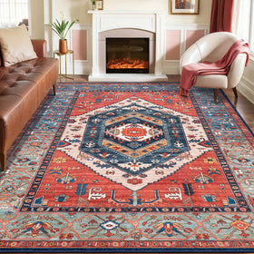 SERISSA washable rug close-up of soft pile for bare feet comfort
