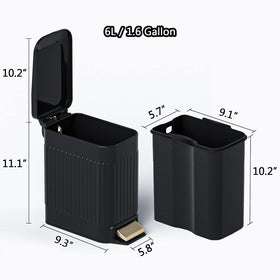 Seroelda non-slip base keeps the can stable on floors.