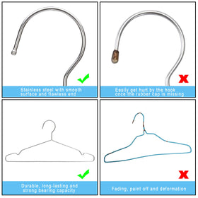 Seropy bulk-pack steel hangers provide durable wardrobe organization.