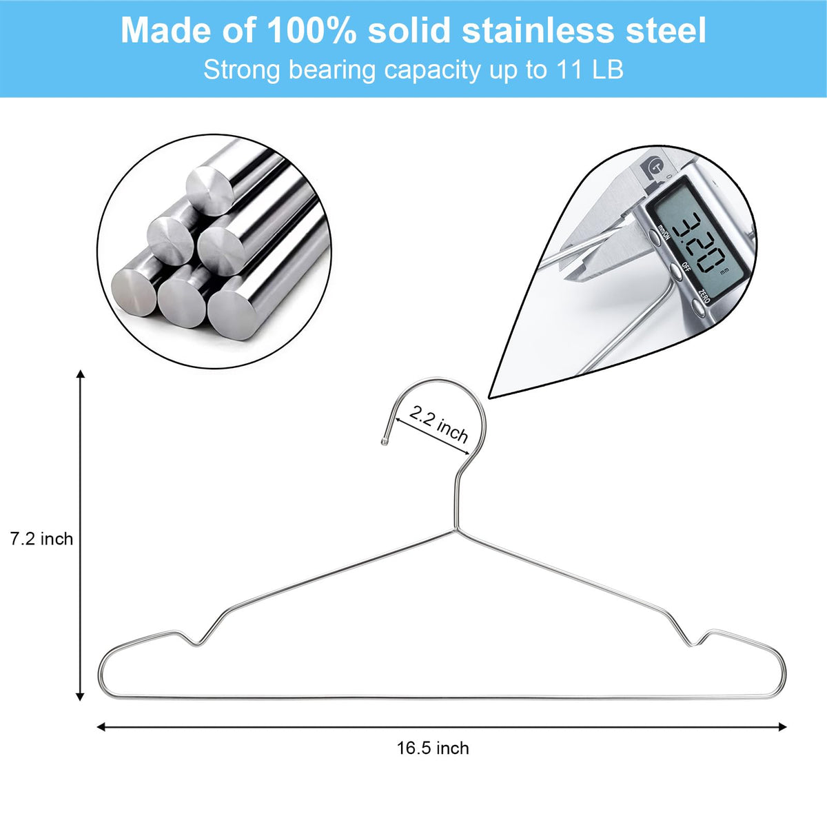 Seropy heavy-duty metal hangers resist deformation for long wear.
