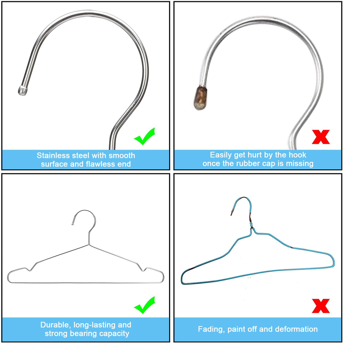 Seropy travel-ready metal hangers for home and trips