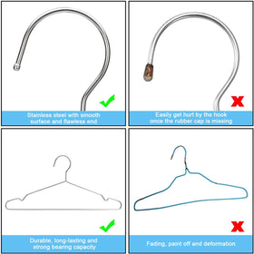 Seropy travel-ready metal hangers for home and trips