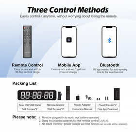 SERPHIX wall clock powered by USB, suitable for home, office, or garage