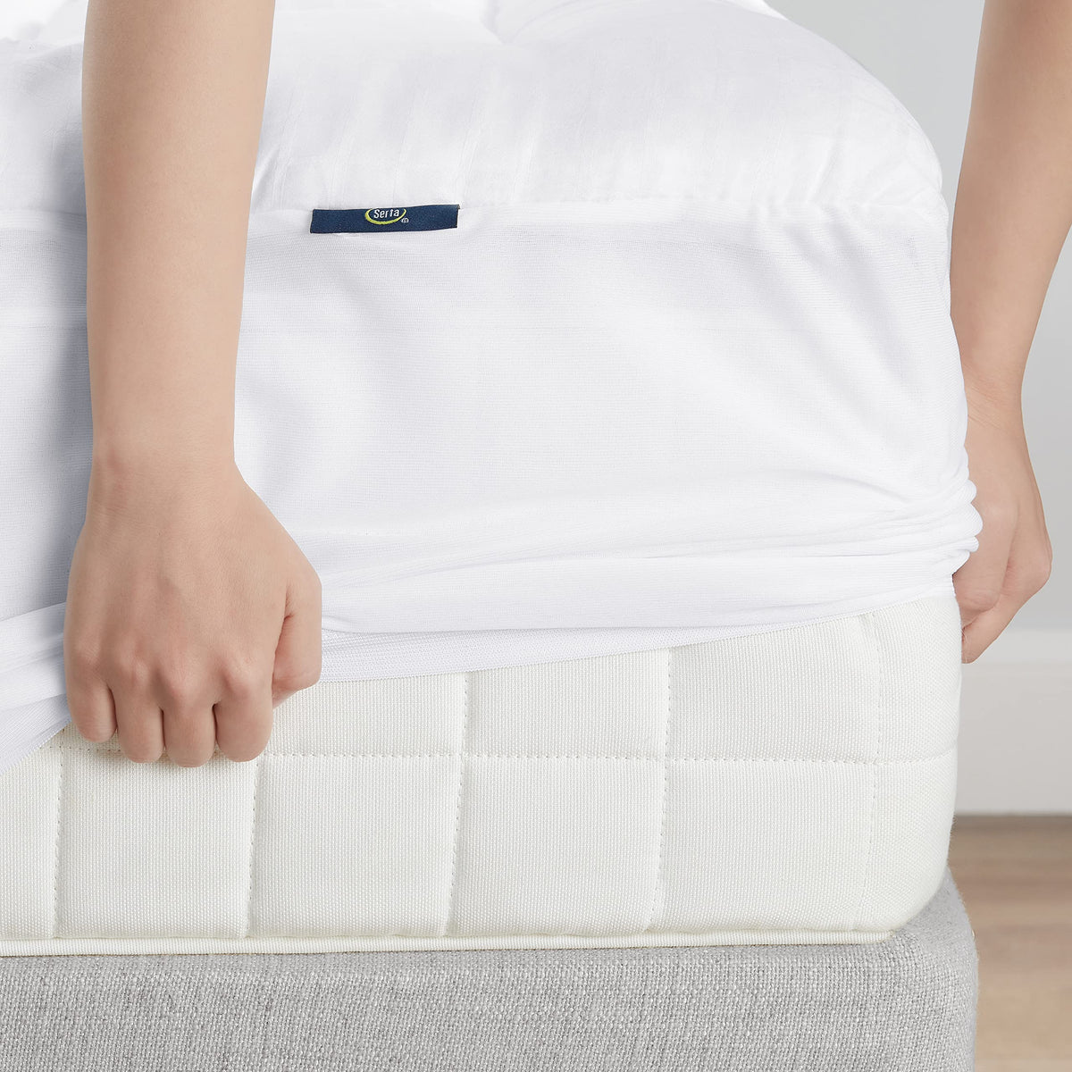 Softness highlight of Serta ComfortSure providing plush feel under sheets