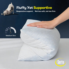 Serta king size two pack fits standard cases with premium feel.