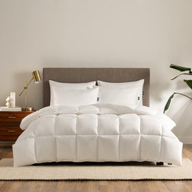 Serta Down Illusion all-season comforter with soft fabric for year-round warmth.