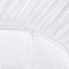 Serta Down Illusion closeup fabric highlights twill microfiber softness.