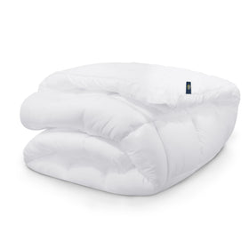 Serta Down Illusion topper care icons suggest easy machine washing.