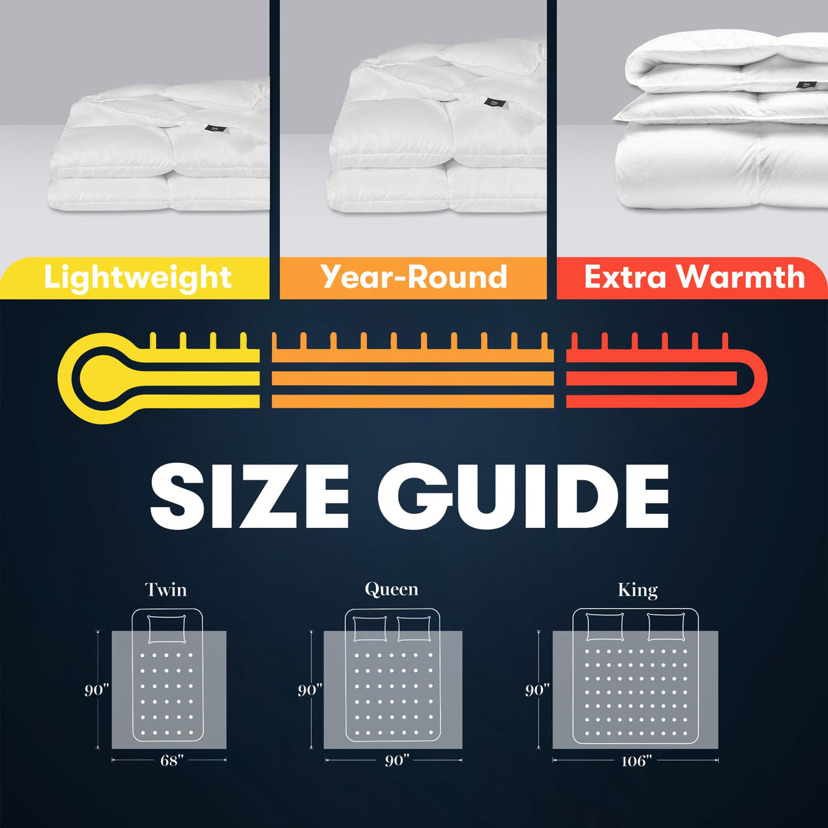 Serta four corner loops secure duvet cover and prevent shifting.
