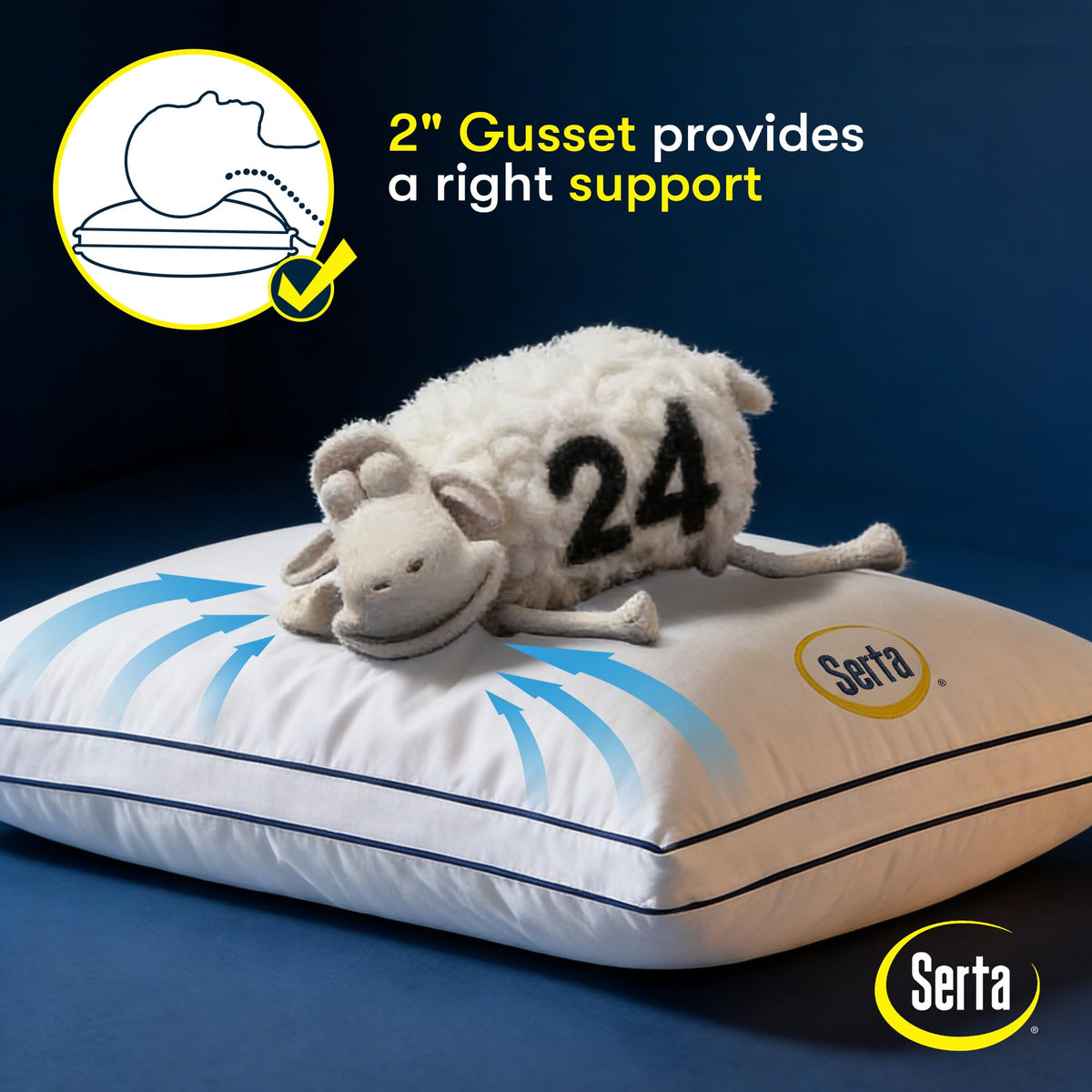 Serta Hotel Collection king pillows side sleepers use illustrates versatile support across positions.