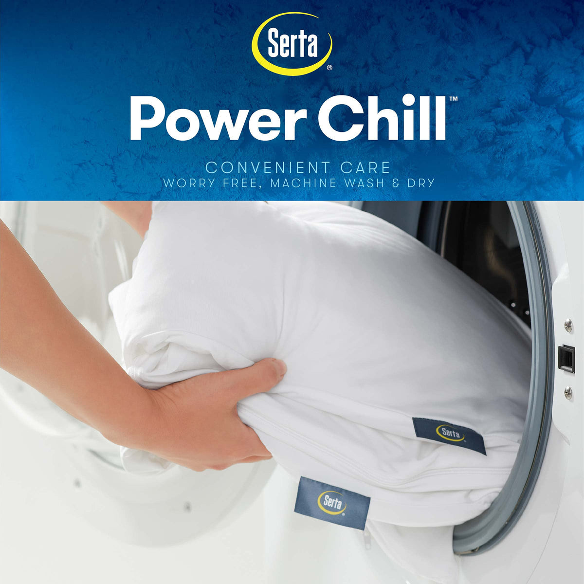 Set of two cooling pillow protectors keeps pillows protected and fresh.