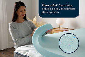 Serta ThermaGel conforming memory foam provides targeted support.