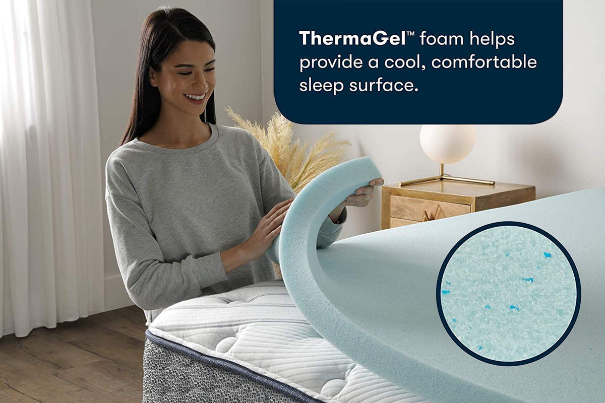 Serta ThermaGel gel-infused-foam supports joints while reducing heat buildup