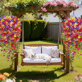 Serwalin approx 29 inch stems create layered outdoor depth.