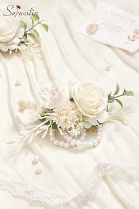 Serwalin artificial silk roses material close-up with premium look