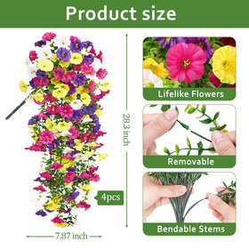 Serwalin faux morning glory flowers for exterior walls, durable and maintenance-free.