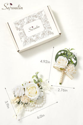 Serwalin greenery and pearl accents add natural elegance