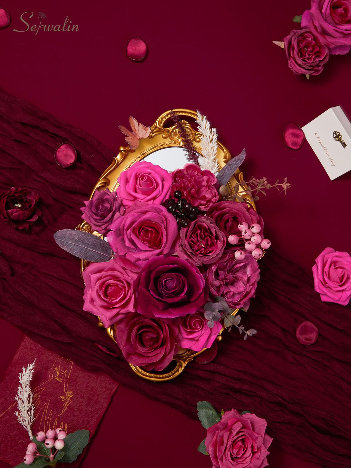 Serwalin magenta flowers create vibrant focal points for wedding decorations