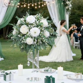 Serwalin mixed greenery picks create layered, depth-filled designs