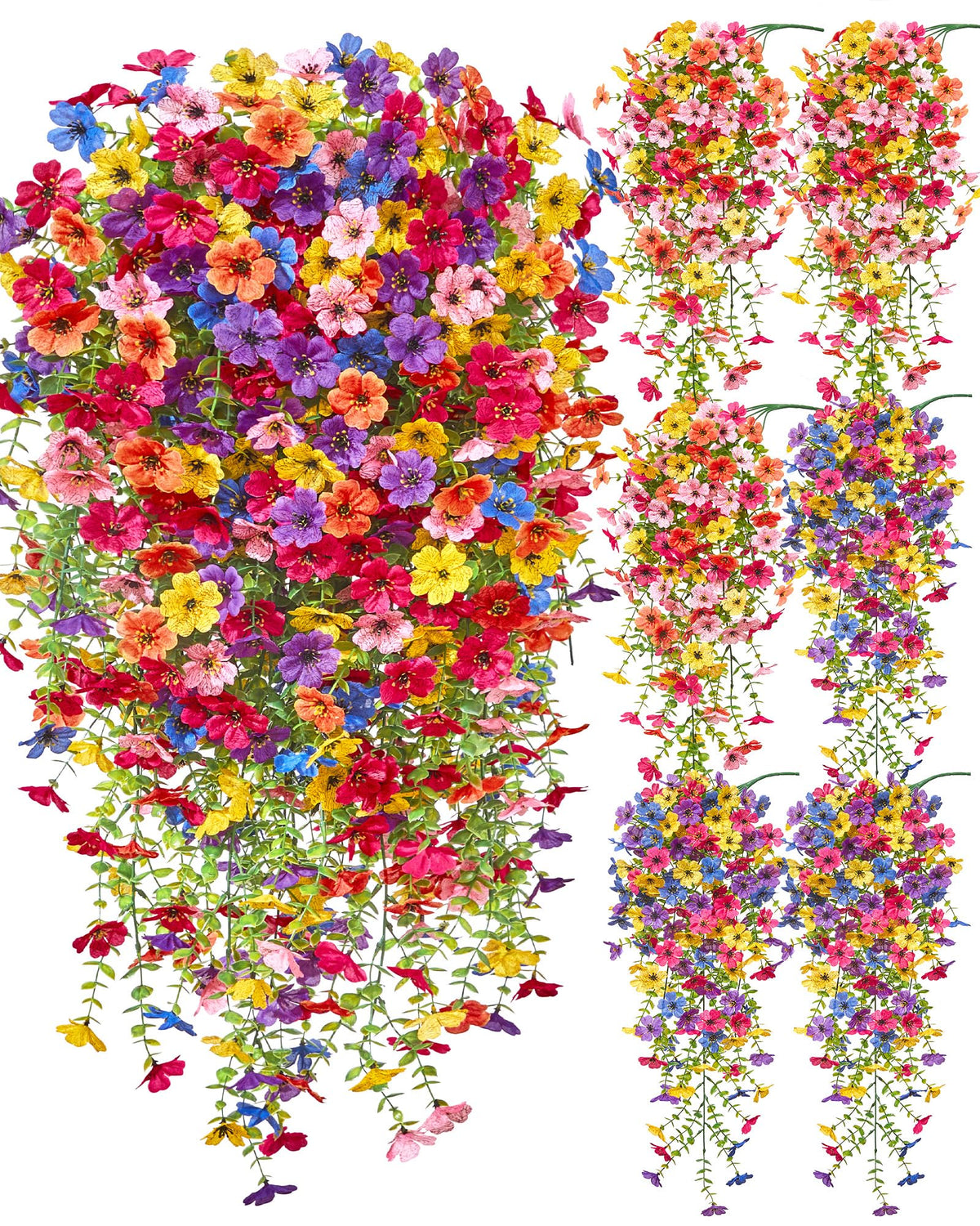 Serwalin UV-resistant outdoor hanging flowers stay vibrant in sun.