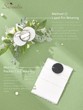 Serwalin durable silk flowers maintain shape from ceremony to photos outdoors.