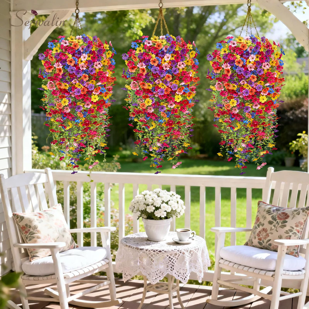 Serwalin versatile arrangements suit pots and hanging baskets.
