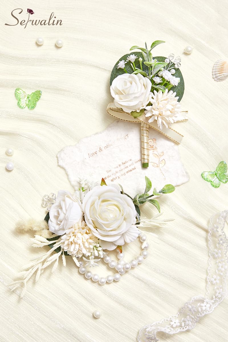 Serwalin white roses with mini mums and baby breath texture