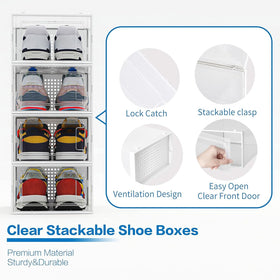 Seseno durable plastic bins protect footwear from dust.