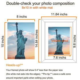 SESEAT 11x14 frame without mat fits larger prints for gallery walls