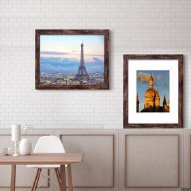 SESEAT brown wooden 16x20 frame without mat for bold wall art.
