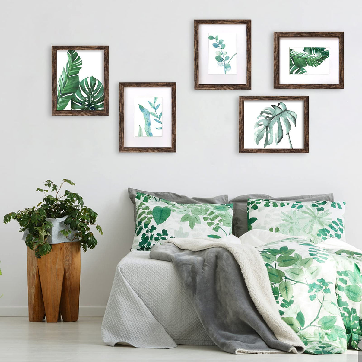 SESEAT rustic brown frame mounted on wall for timeless home decor.