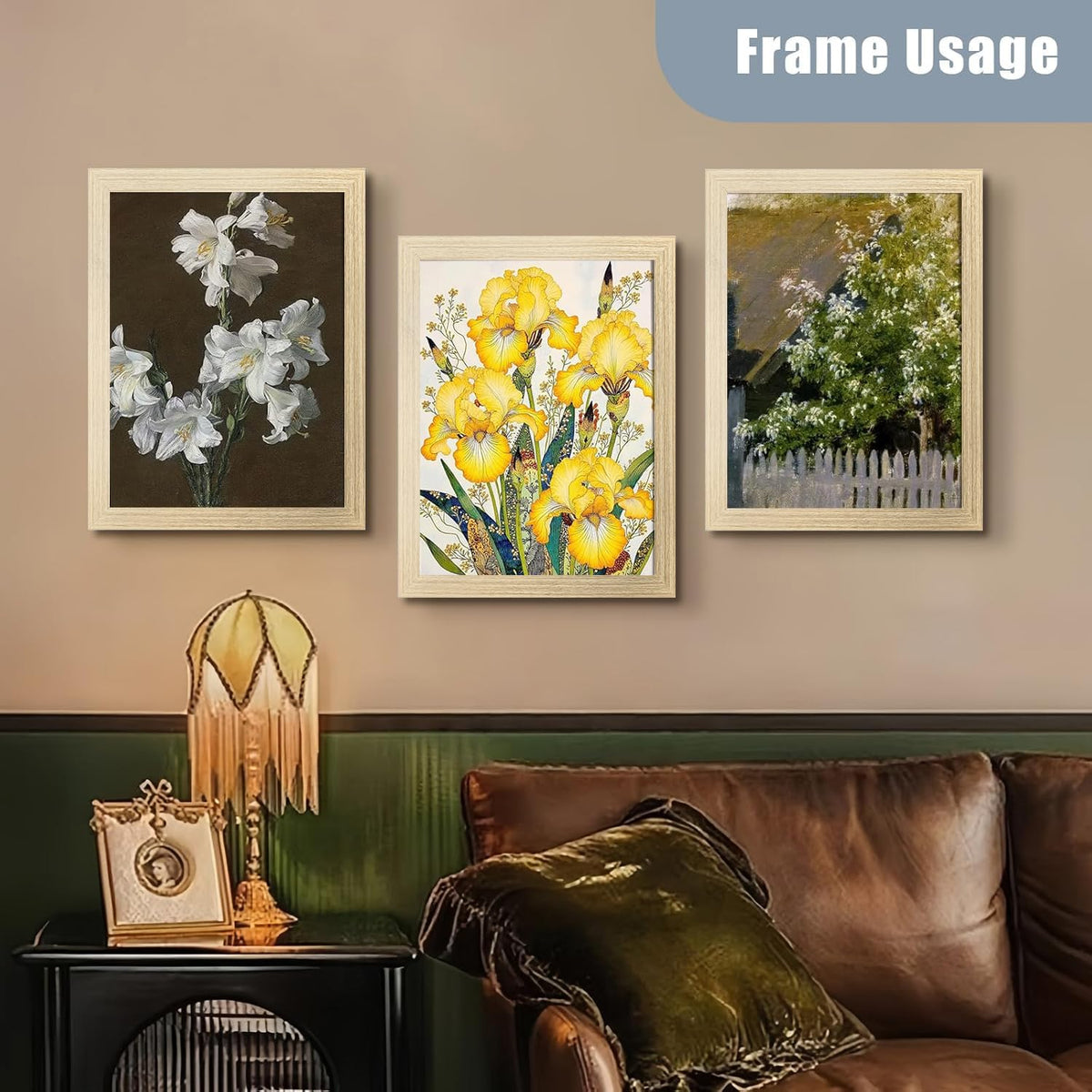 SESEAT 8x10 frame natural woodgrain with HD Plexiglass protection for clarity.