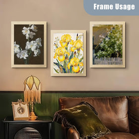 SESEAT 8x10 frame natural woodgrain with HD Plexiglass protection for clarity.
