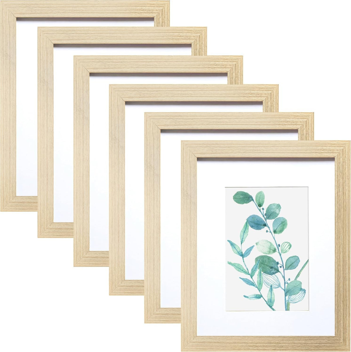 SESEAT 8x10 frame natural woodgrain ready for easy wall display.