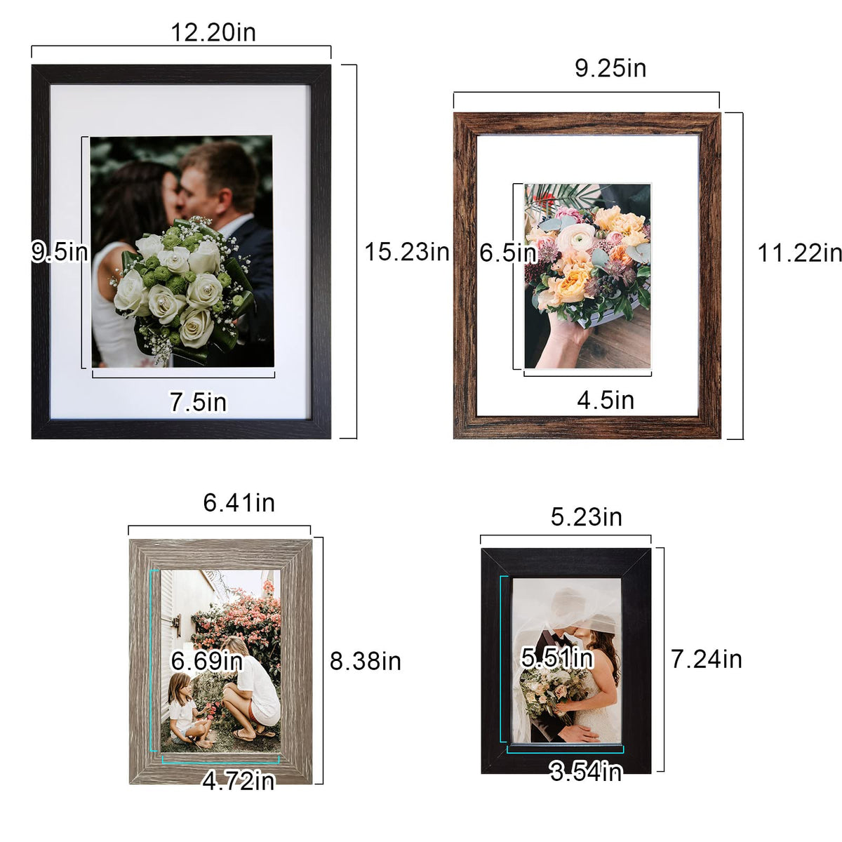 SESEAT black 4x6 frames for compact pictures and tidy shelves.