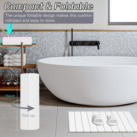 Setguopal folded mats stored neatly under sink or cabinet