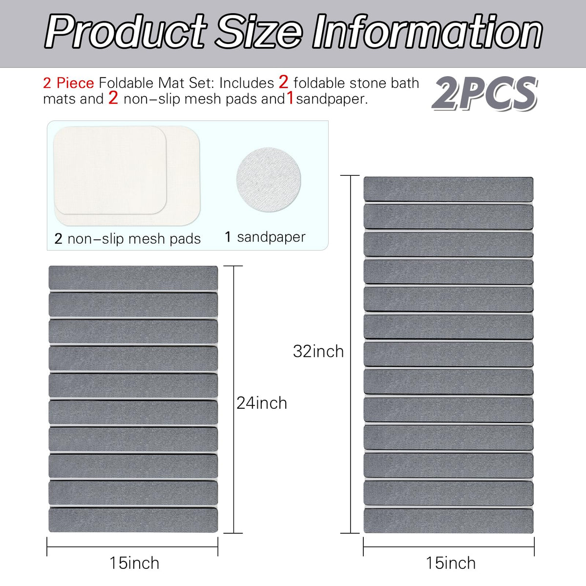Setguopal non-slip mesh pads secure mat stability for safer showers.