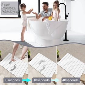 Setguopal quick-drying diatomite surface shown after shower use