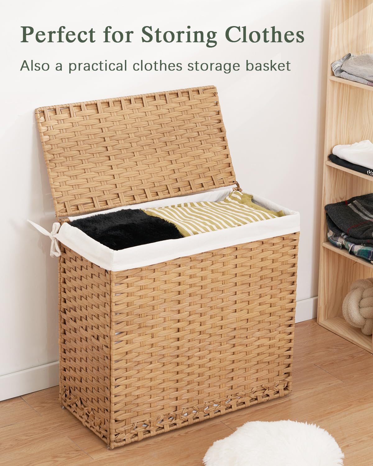 SETVSON convenient handles simplify moving the hamper between spaces.