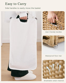 SETVSON large-capacity hamper holds a full laundry load