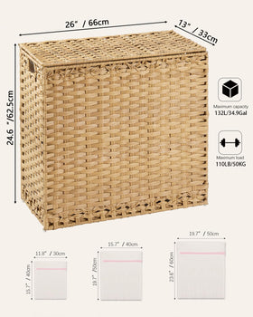 SETVSON four removable liners simplify sorting colors and fabrics.
