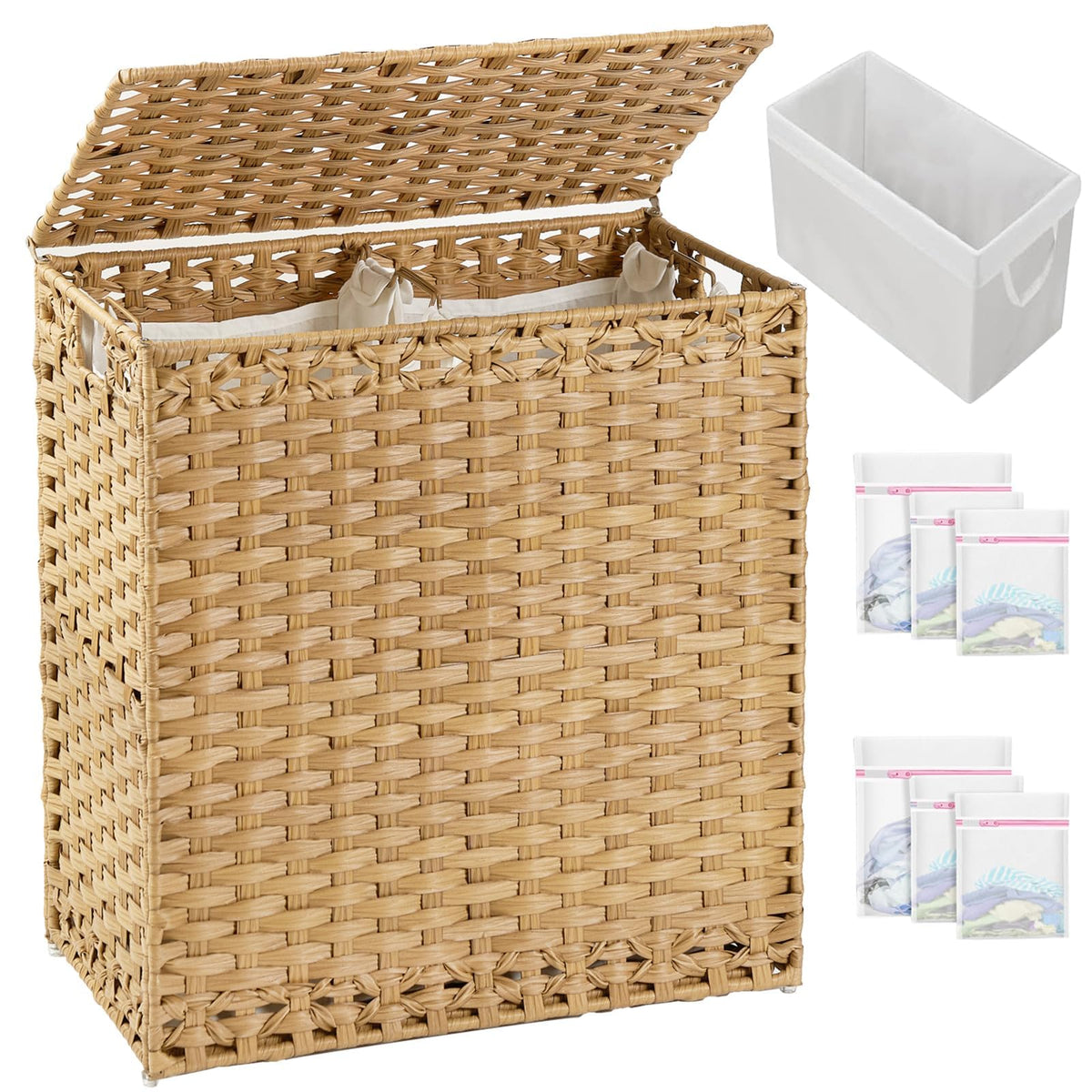 SETVSON laundry hamper with lid conceals clothes and odors for a tidy space