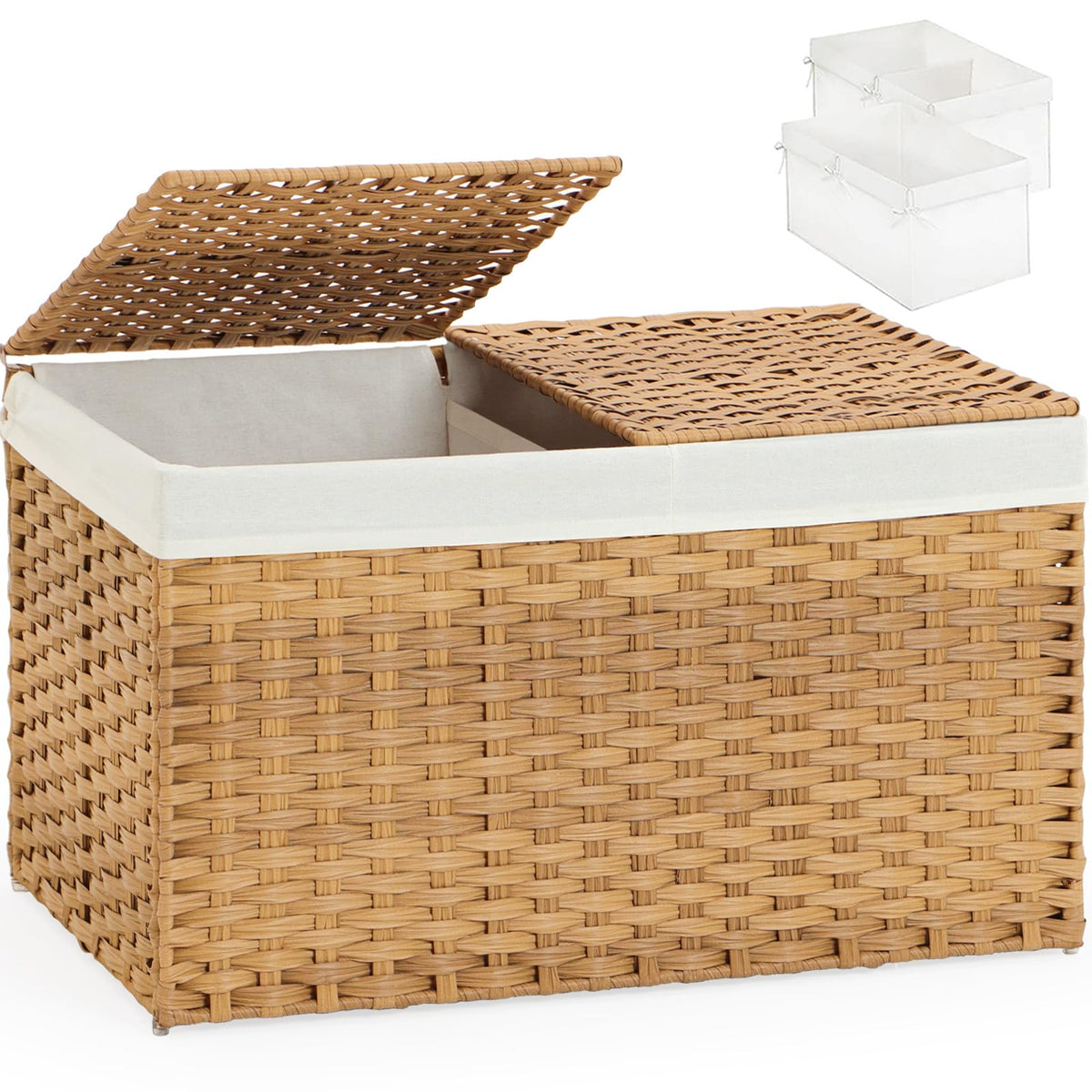 SETVSON storage basket with lid for tidy bedrooms and easy organization.