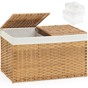 SETVSON storage basket with lid for tidy bedrooms and easy organization.