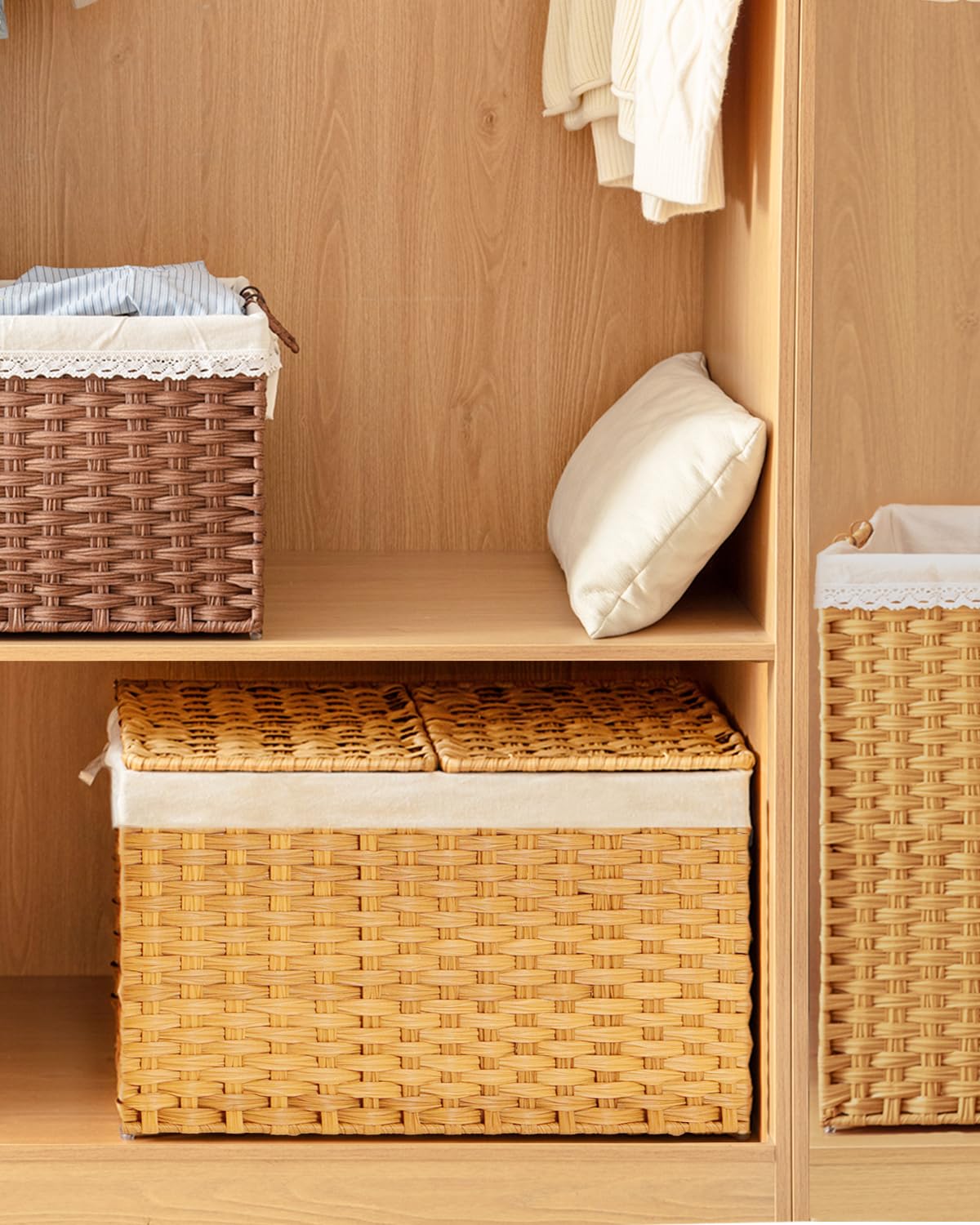 SETVSON woven texture closeup highlights natural rattan finish.