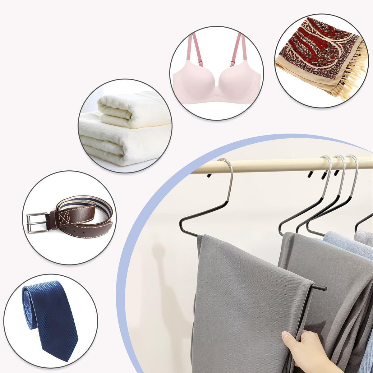 Seuqhck durable iron construction hanger designed for heavy denim