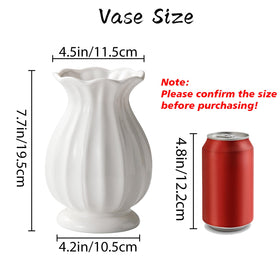 SEUYUCL ceramic vase with elegant curves for modern farmhouse styling