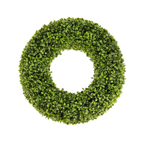 SEVENLOVE Boxwood Wreath on front door adds year-round greenery and curb appeal.
